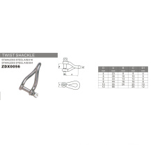 Matériel en acier inoxydable Twist Shackle